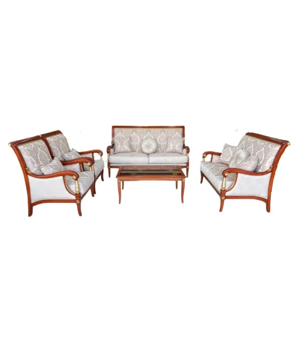 Salon classique en bois sculpté – 5 pièces