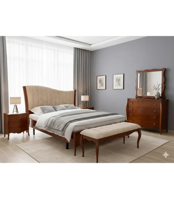 Kit de chambre à coucher ana couleur marron (sans armoire)