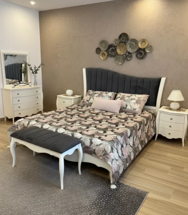 Kit de chambre à coucher ana couleur blanche (sans armoire)