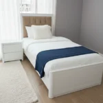 Lit aadl capitonne blanc 90X190cm