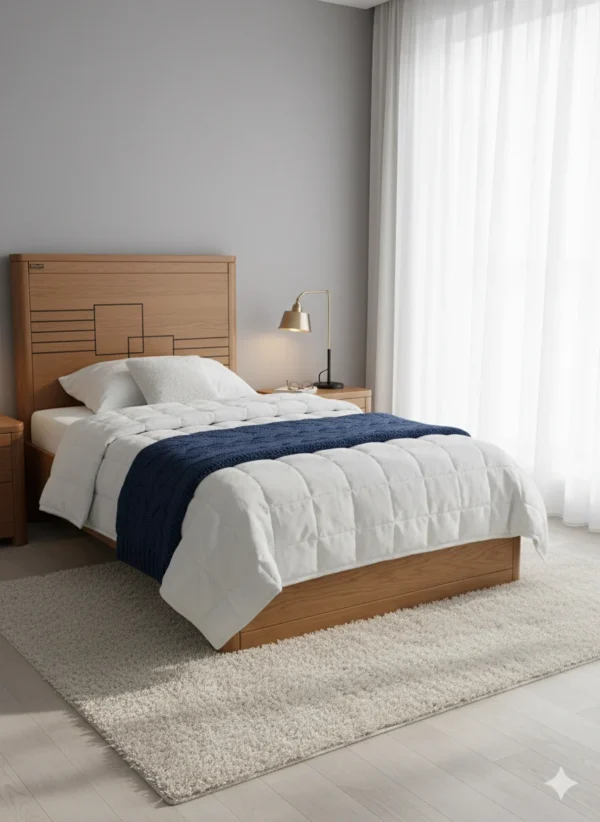 Lit aadl panneau marron 90x190cm