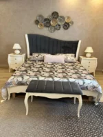 ⁦Kit de chambre à coucher ana couleur blanche (sans armoire)⁩ - الصورة ⁦3⁩