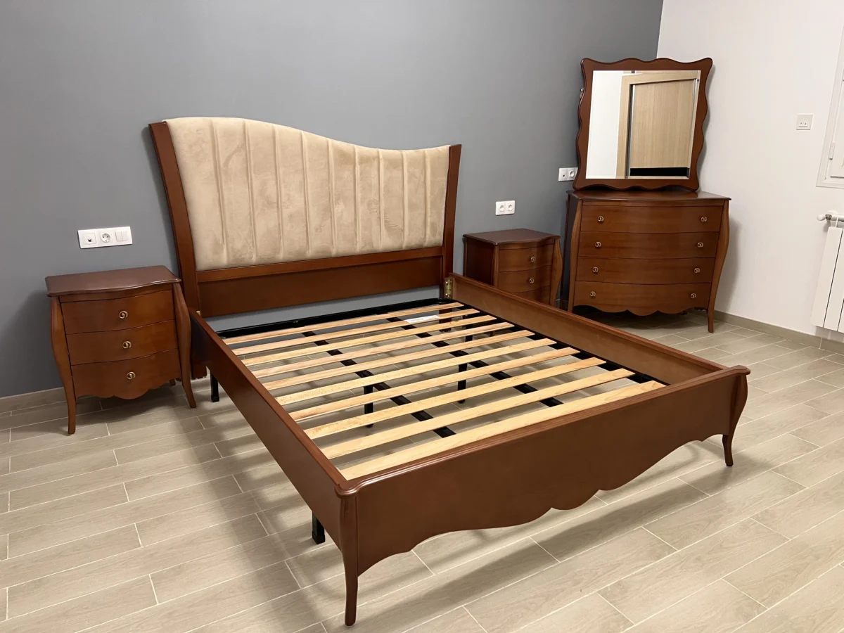 ⁦Kit de chambre à coucher ana couleur marron (sans armoire)⁩ - الصورة ⁦3⁩
