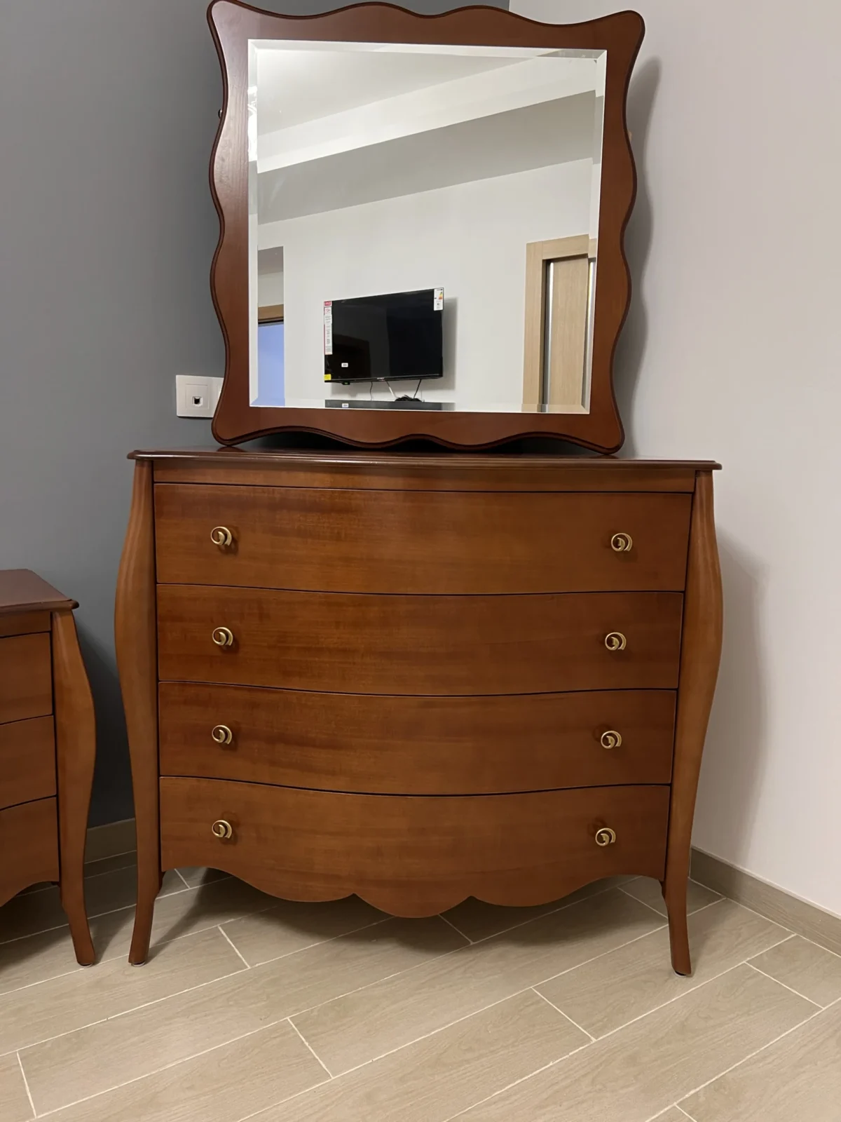 ⁦Kit de chambre à coucher ana couleur marron (sans armoire)⁩ - الصورة ⁦5⁩